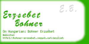 erzsebet bohner business card